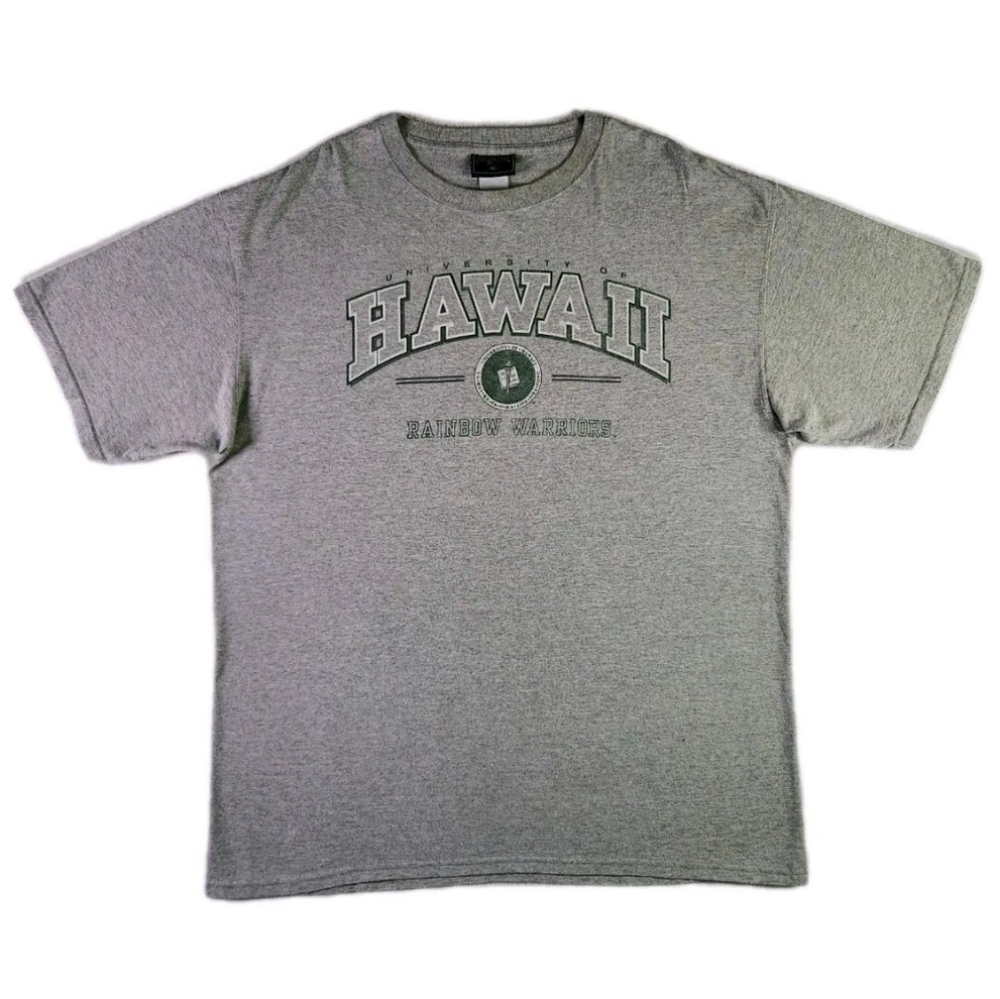 Vintage Hawaii Rainbow Warriors Shirt XL Gray NCAA Collegiate Tee Made In USA